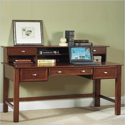 Home Styles Furniture Hanover Wood Executive Home Office Writing Desk in Cherry
