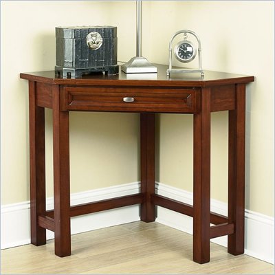 Home Styles Furniture Hanover Solid Wood Corner Laptop Desk in Cherry