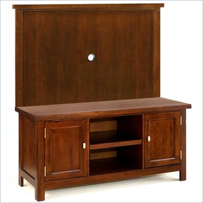 Home Styles Furniture Hanover Wood TV Stand with Back Panel in Cherry