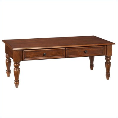 Home Styles Furniture Homestead Solid Wood Cocktail Table in Distressed Warm Oak Finish