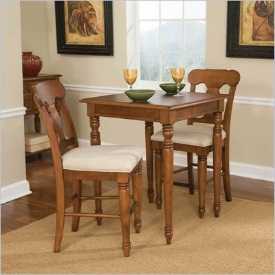 Kitchen Table Bistro on Square Bistro Table Set In Distressed Warm Oak Finish   5527 35 89 Pkg