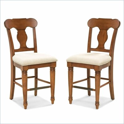 Home Styles Homestead 24" Counter Stool in Distressed Warm Oak Finish