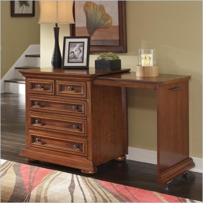 Home Styles Homestead Expand-a-Desk in Distressed Nutmeg Finish