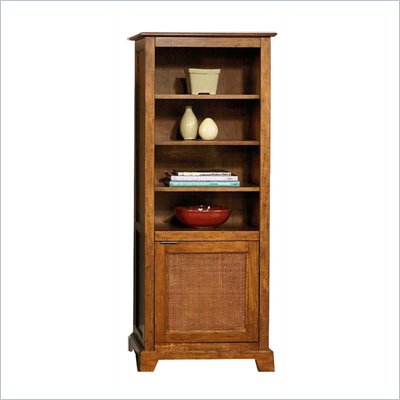 Home Styles Furniture Jamaican Bay 4 Shelf Wood Pier Cabinet in Soft Mahogany