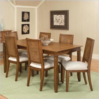Home Styles Jamaican Bay 7 Piece Dining Set in Soft Mahogany