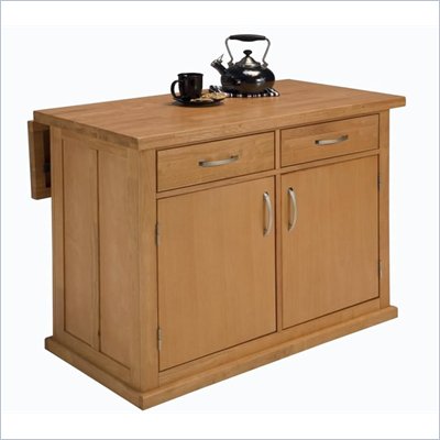 Home Styles Central Park Kitchen Island in Natural Autumn Blush