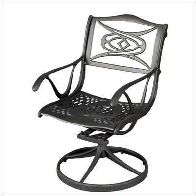 Home Styles Malibu Dining Swivel Chair in Black Finish