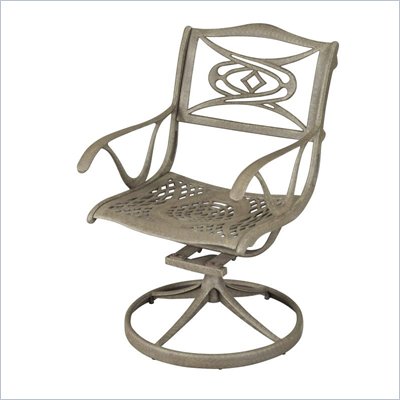 Home Styles Malibu Dining Swivel Chair in Brown Finish