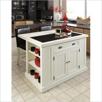 Distressed Kitchen Islands on Home Styles Nantucket Kitchen Island In Distressed White Finish   5022