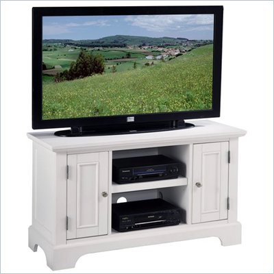 Home Styles Naples Wood TV Stand Cabinet in Multi-Step White Finish