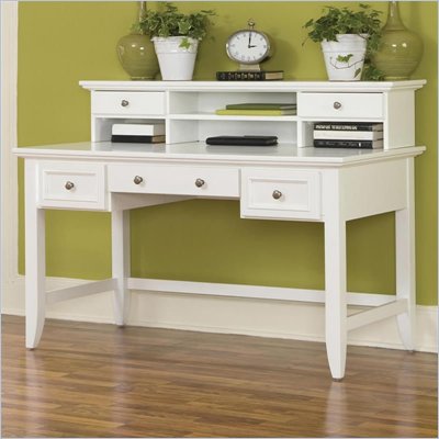 Home Styles Naples Executive Desk in White Finish