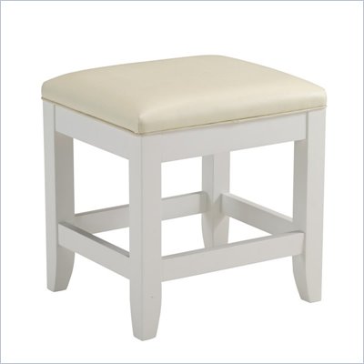 Home Styles Naples Vanity Bench in White Finish