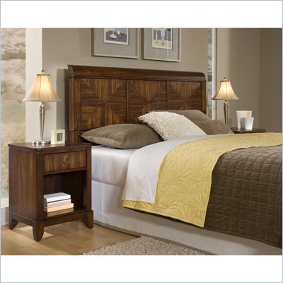 Home Styles Paris Queen Headboard & Night Stand in Mahogany