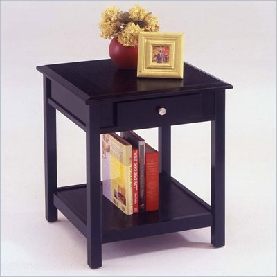 Home Styles Furniture Black Wood End Table