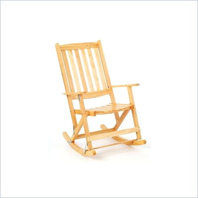 Home Styles Furniture Solid Wood Porch and Deck Folding Rocker in Natural Finish