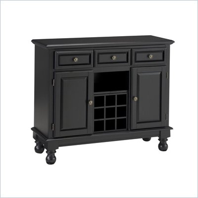 Home Styles Premier Wood Top Buffet server in Black