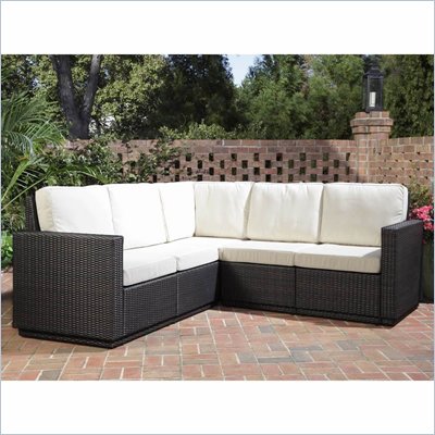 Home Styles Riviera Five Seat L Shape Sectional Sofa with Stone Fabric
