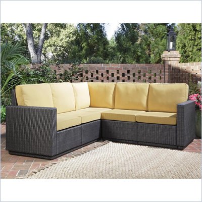 Home Styles Riviera Five Seat L Sofa Harvest Fabric in Harvest