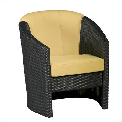 Home Styles Riviera Barrel Accent Chair in Harvest