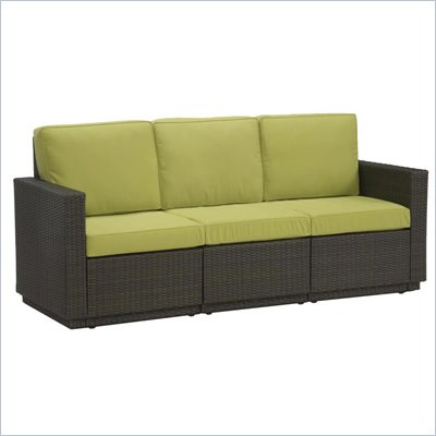 Home Styles Riviera Three Seat Sofa in Green Apple