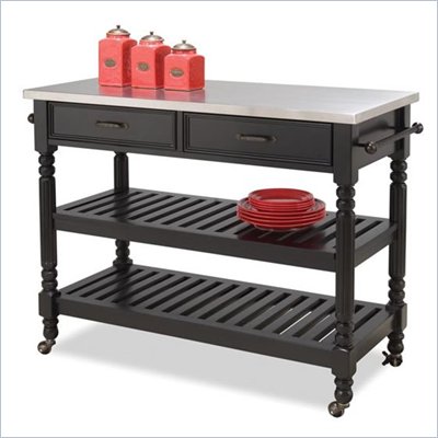 Home Styles Savannah Stainless Steel Kitchen Cart 