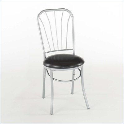 Home Styles Furniture Retro Soda Shoppe Dinette Chair in Black (Set of 2)