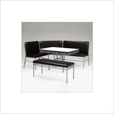 Home Styles Furniture Soda Shoppe Breakfast Nook Set in Black