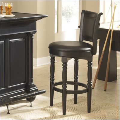 Home Styles St. Croix 30 Inch Swivel Bar Stool in Black Finish