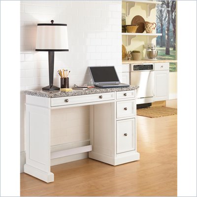 Home Styles Traditions Utility Desk with Salt & Pepper Granite Top