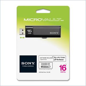 Sony 16GB Micro Vault USM16GN New Entry Series USB2.0 Flash Drive