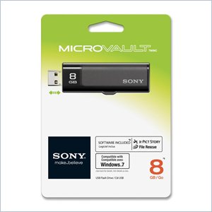 Sony 8GB Micro Vault USM8GN New Entry Series USB2.0 Flash Drive