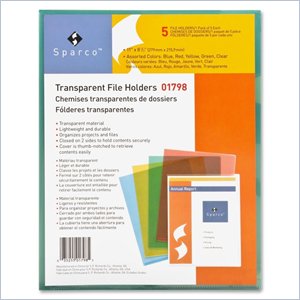 Sparco Transparent File Holder