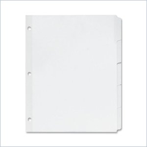 Sparco 3-Ring Plain Tab Divider