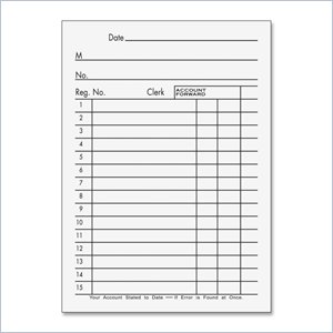 Sparco Single Carbon Sales Book