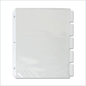 Sparco Top Loading Sheet Protectors with Index Tab