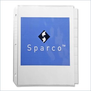 Sparco Top Loading Sheet Protectors with Index Tab