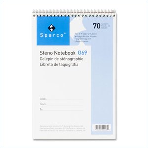 Sparco Steno Notebook