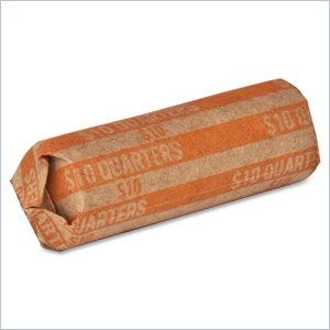 Sparco Flat $10.00 Quarters Coin Wrapper
