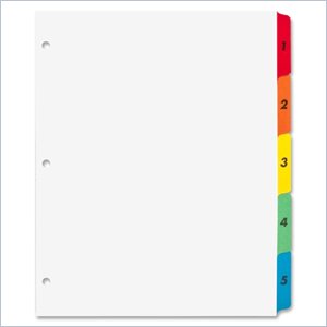 Sparco Quick Index Divider with Table Of Contents Page