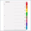ADD TO YOUR SET: Sparco Quick Index Divider with Table Of Contents Page