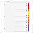 ADD TO YOUR SET: Sparco Quick Index Divider with Table Of Contents Page
