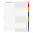 ADD TO YOUR SET: Sparco Quick Index Divider with Table Of Contents Page