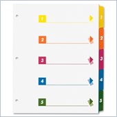 Sparco Quick Index Divider with Table Of Contents Page
