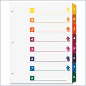 Sparco Quick Index Divider with Table Of Contents Page