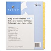 Sparco Clear Plastic Numbered Tab Indexes