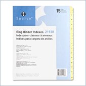 Sparco Clear Plastic Numbered Tab Indexes