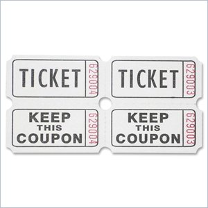 Sparco Admit One Double Roll Ticket