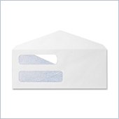 Sparco Double Window White Wove Envelopes