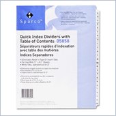 Sparco Table of Contents Index Divider
