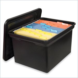 Sparco File N Store Portable Bin with Lid